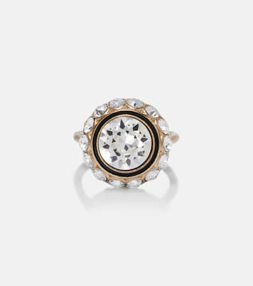 Bague VLogo en émail à cristaux | Valentino