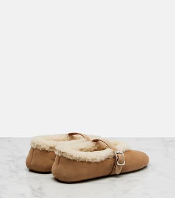 Ballerines en daim et shearling | Alaïa