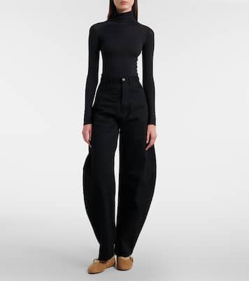 Ballerines en daim et shearling | Alaïa