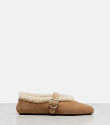 Ballerines en daim et shearling | Alaïa