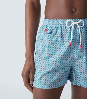 Logo printed swim trunks | Kiton