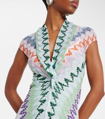Zigzag lamé maxi dress | Missoni