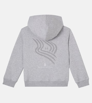 Cotton-blend terry hoodie | Brunello Cucinelli Kids
