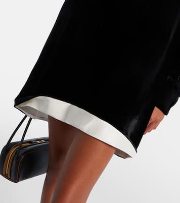 Asymmetric velvet minidress | Prada