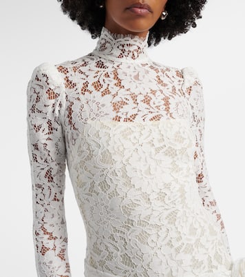 Bridal Bodita cotton-blend lace gown | De La Vali