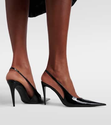 Guermantes 95 patent leather slingback pumps | Saint Laurent