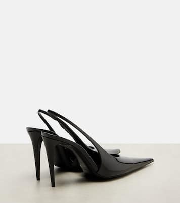 Guermantes 95 patent leather slingback pumps | Saint Laurent