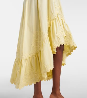 Besticktes Midikleid aus Baumwolle | Juliet Dunn