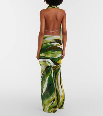 Printed silk wide-leg pants | Christopher Esber