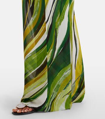 Printed silk wide-leg pants | Christopher Esber