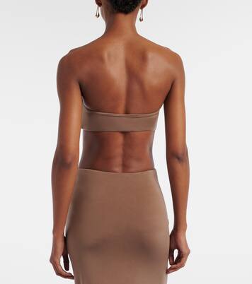 Clara ruched bandeau bikini top | Jade Swim