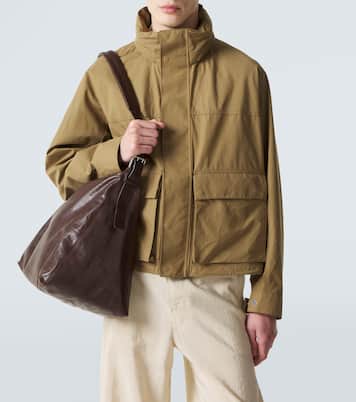 Belted leather shoulder bag | Lemaire