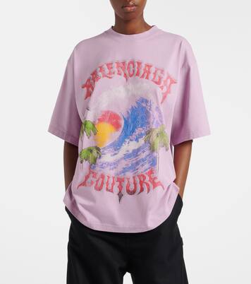 T-shirt in jersey di cotone con stampa | Balenciaga