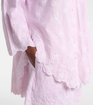 Embroidered cotton poplin shirt | Juliet Dunn