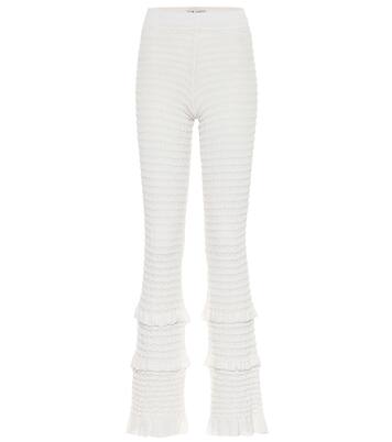 Pantalon évasé à taille haute en coton mélangé | Acne Studios
