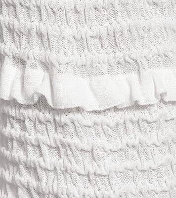 Pantalon évasé à taille haute en coton mélangé | Acne Studios