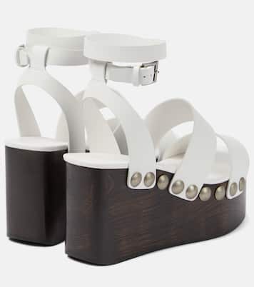 Sandales compensées en cuir | Alaïa