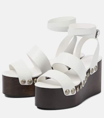 Sandales compensées en cuir | Alaïa