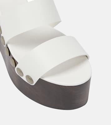 Sandales compensées en cuir | Alaïa