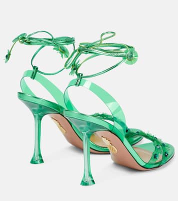 Meteorite embellished PVC sandals | Aquazzura
