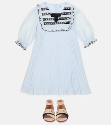 Pleated chiffon dress | Self-Portrait Kids