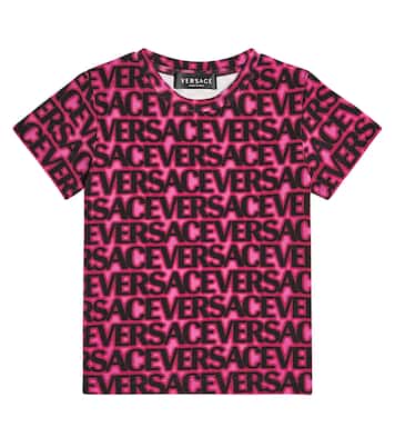 Logo cotton-blend T-shirt | Versace Kids