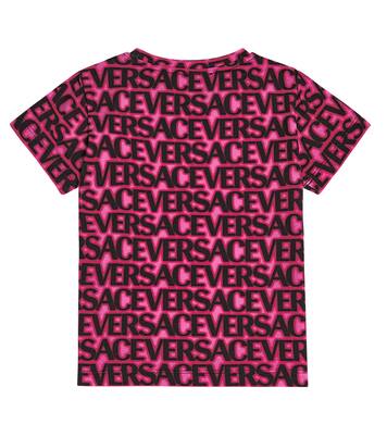 Logo cotton-blend T-shirt | Versace Kids