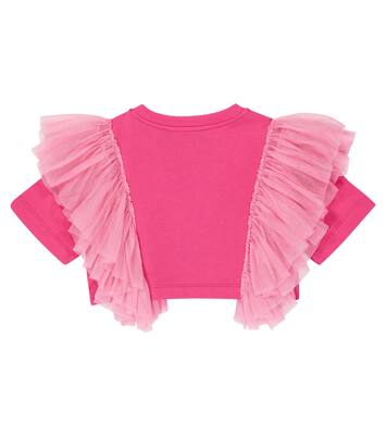 Logo cropped cotton T-shirt | Balmain Kids