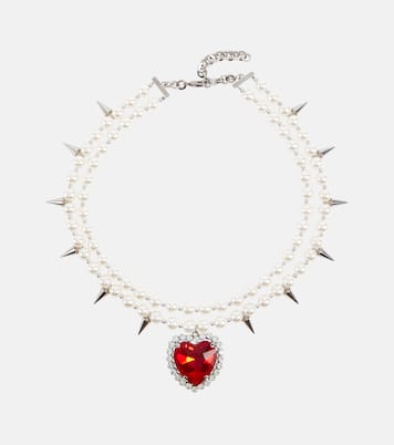 Embellished faux pearl necklace | Alessandra Rich