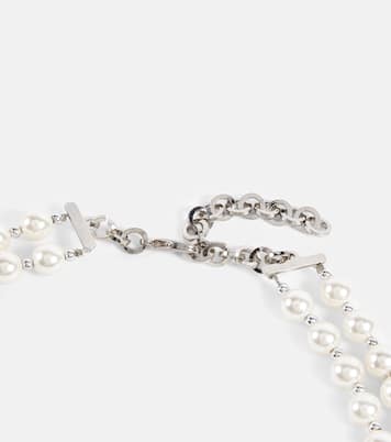 Embellished faux pearl necklace | Alessandra Rich