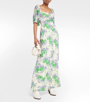 Bedrucktes Maxikleid aus Mesh | Ganni