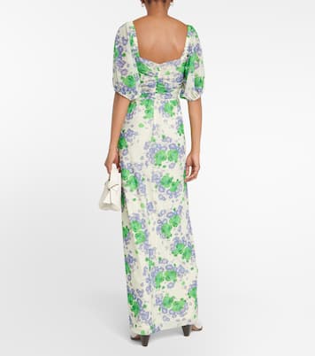 Bedrucktes Maxikleid aus Mesh | Ganni