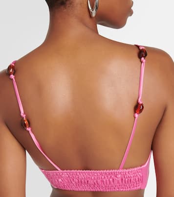 Cropped-Top aus Satin | Ganni