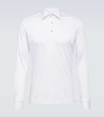 Cotton poplin polo top | Kiton