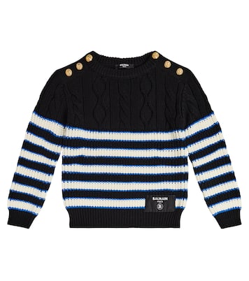 Striped wool sweater | Balmain Kids