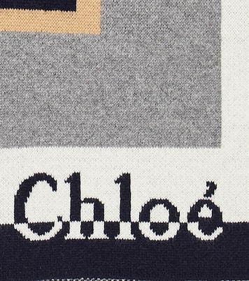 Cotton and wool poncho | Chloé Kids