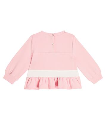 Baby bow-detail cotton-blend sweatshirt | Monnalisa