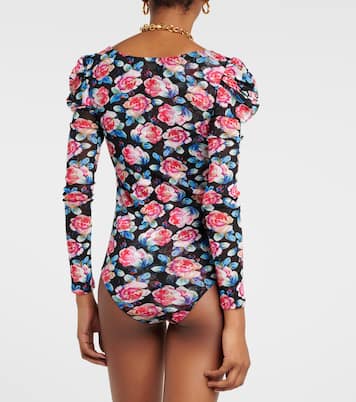 Bedruckter Body Erik aus Mesh | Diane von Furstenberg