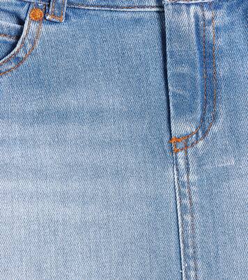 Lace-detail denim skirt | Chloé Kids