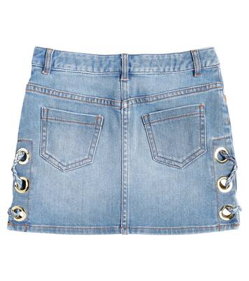 Lace-detail denim skirt | Chloé Kids