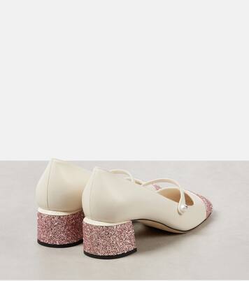 Escarpins Elisa 45 en cuir à paillettes | Jimmy Choo