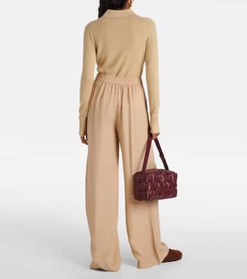 Pantalon ample Gibellina Mawn en soie mélangée | Joseph