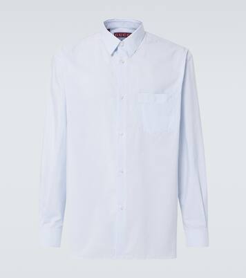 Camicia in popeline di cotone a righe | Gucci