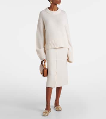 Signature metallic leather ballet flats | See By Chloé