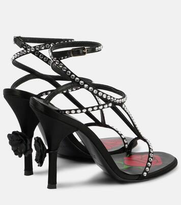 Crystal-embellished satin sandals | Magda Butrym