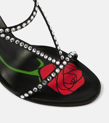 Crystal-embellished satin sandals | Magda Butrym