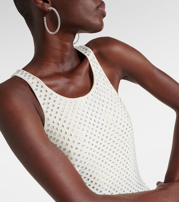 Verziertes Maxikleid aus Mesh | Self-Portrait