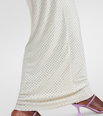 Verziertes Maxikleid aus Mesh | Self-Portrait