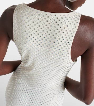 Verziertes Maxikleid aus Mesh | Self-Portrait