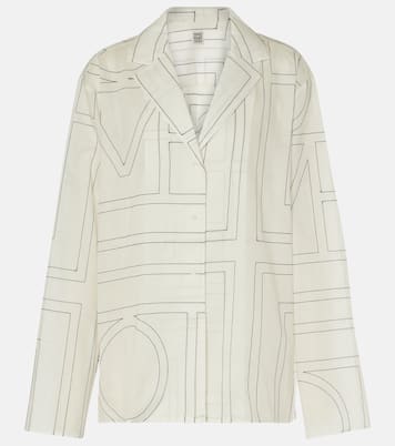 Monogram cotton-blend shirt | Toteme